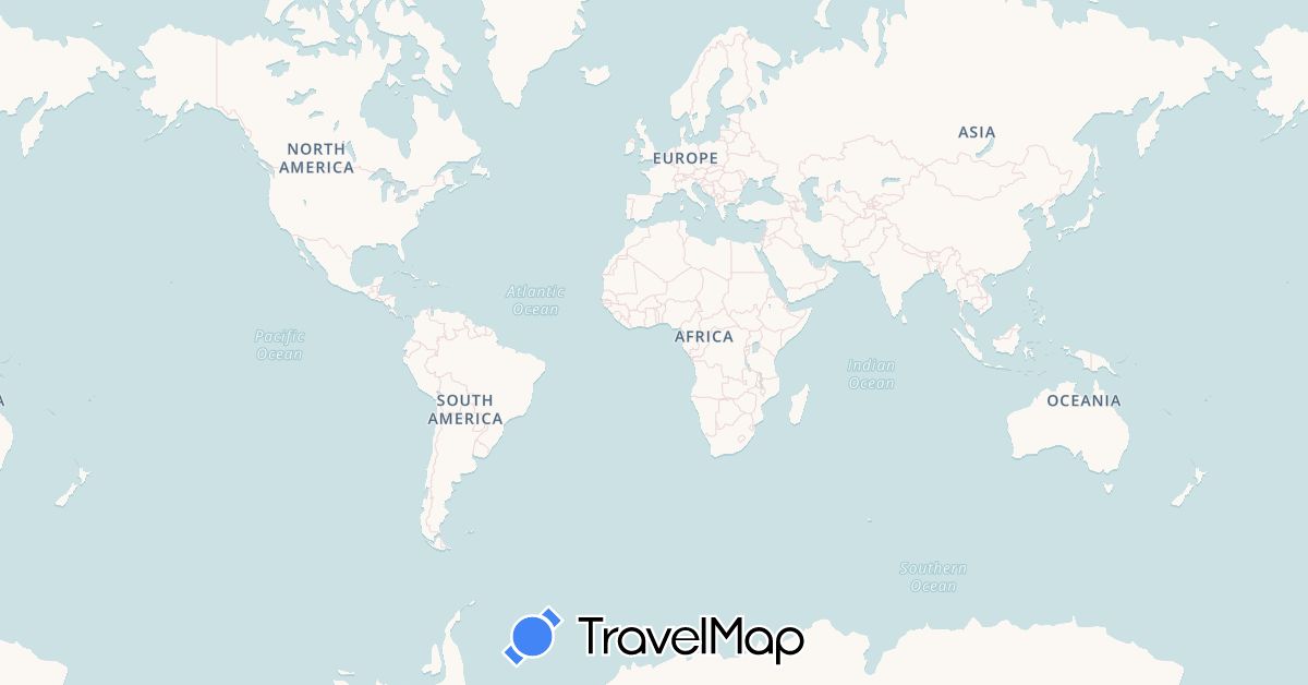 TravelMap itinerary: driving, plane, train, boat in Australia, Colombia, Costa Rica, Cape Verde, Spain, Fiji, France, Gibraltar, Greece, Guatemala, Italy, Morocco, Monaco, Malta, Mauritius, Mexico, Namibia, New Zealand, Panama, Portugal, Turkey, United States, South Africa (Africa, Asia, Europe, North America, Oceania, South America)